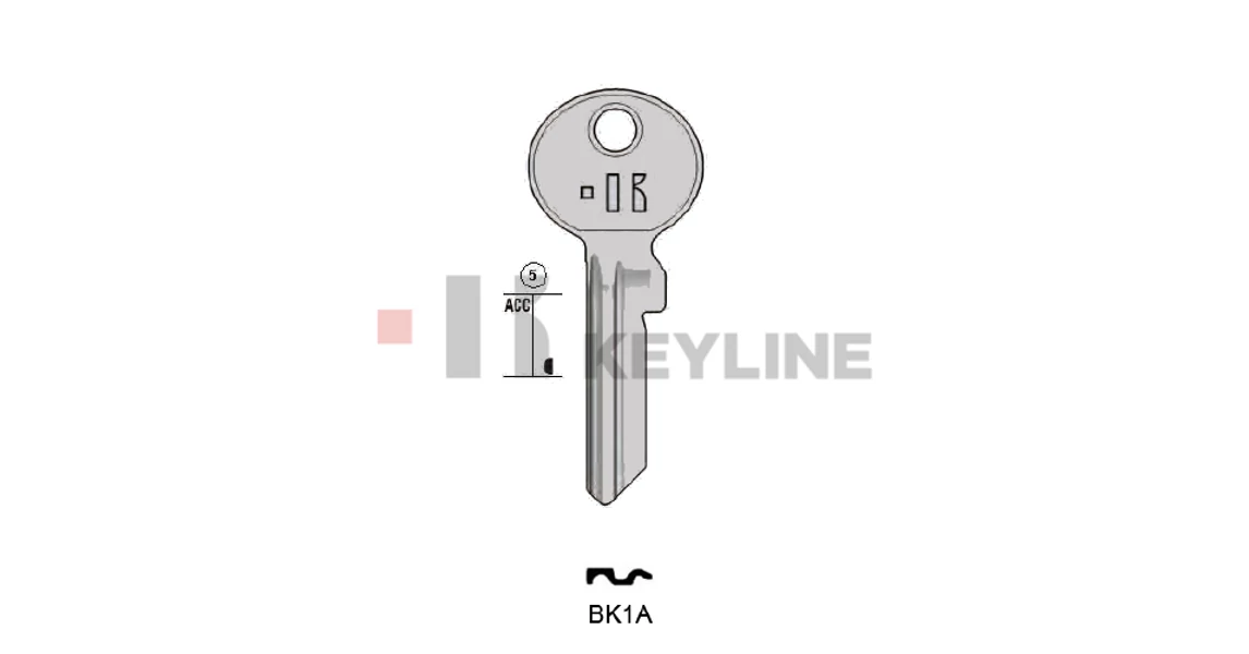 B1l Key BK1X (Silca), BK1A (Keyline)