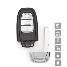AUDI 3 gombos A4,A6,S4,S5,Q5, 868 MHz smart kulcs HU66S04 (SILCA)