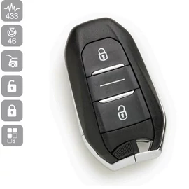 Citroen C4,DS5,308,508, 3 gombos KEYLESS GO ID46 VA-P25