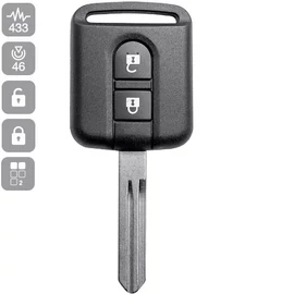 NISSAN Micra,X-trail, Note 2003-13 távirányító 433MHZ PCF7946 ID46
