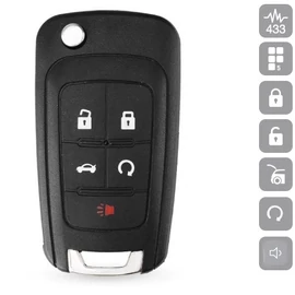 OPEL AMPERA 5 gombos PCF7952 433MHz KEYLESS