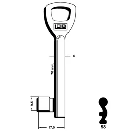 LOB 58 készkulcs