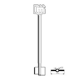 MAUER 88801/0001 164mm páncélszekrény nyerskulcs