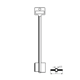 MAUER 88806/0001 150mm páncélszekrény nyerskulcs