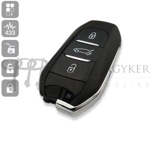 Citroen DS5 3 gombos 433Mhz 7945 KEYLESS