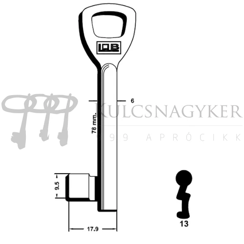 LOB 13 készkulcs