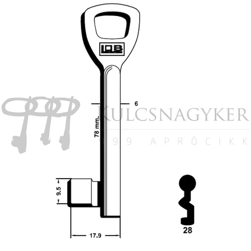 LOB 28 készkulcs