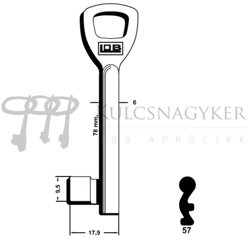 LOB 57 készkulcs