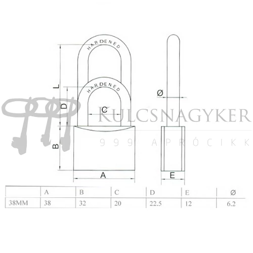 Masterlock 410 KARED 34F234 lakat