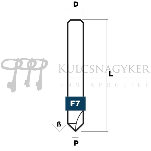 F7 marószár FOS HSS 