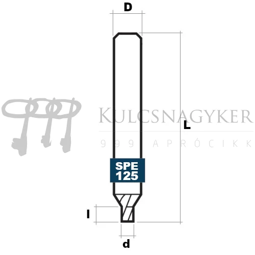 SPE125 marószár FOS HSS 1,25mm