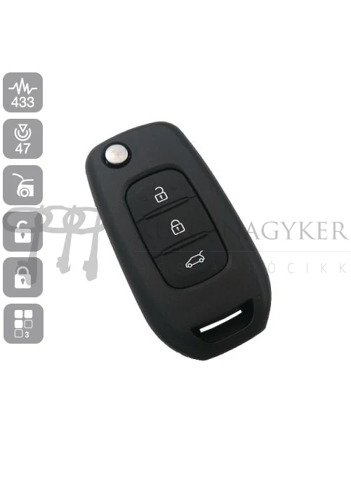 DACIA 3 gombos  ÚJ 433Mhz ID47 Duster