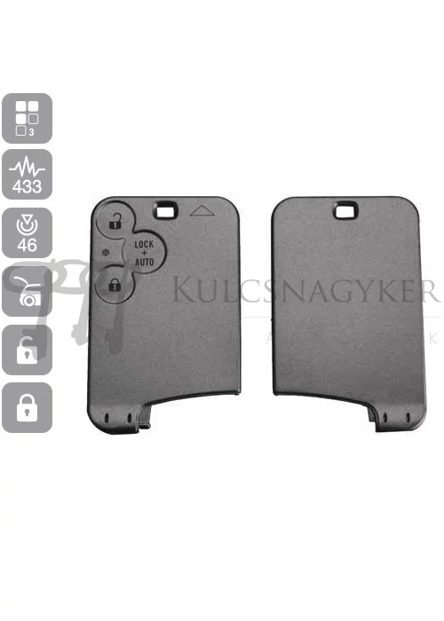 RENAULT LAGUNA KÁRTYA 3 gombos LOCK + A KOMPLETT