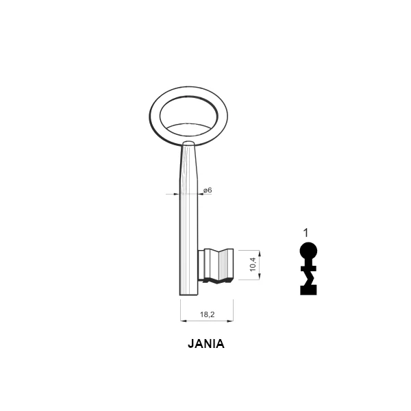 Kép 1/2 - JANIA 01-es készkulcs
