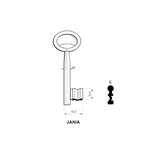Kép 1/2 - JANIA 06-os készkulcs