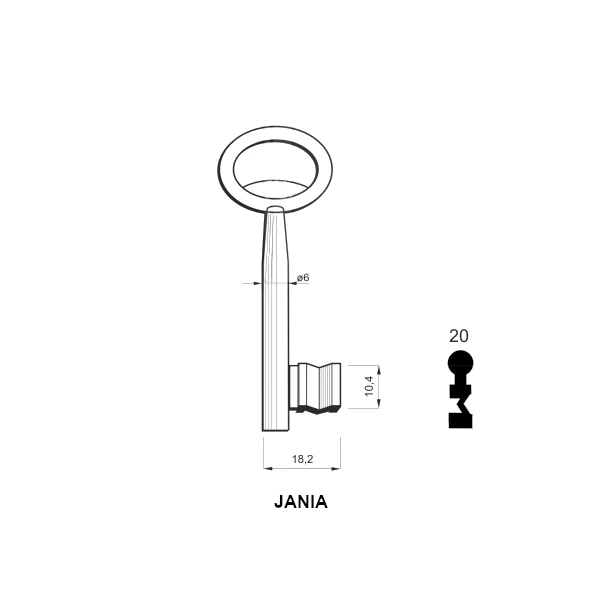 Kép 1/2 - JANIA 20-as készkulcs