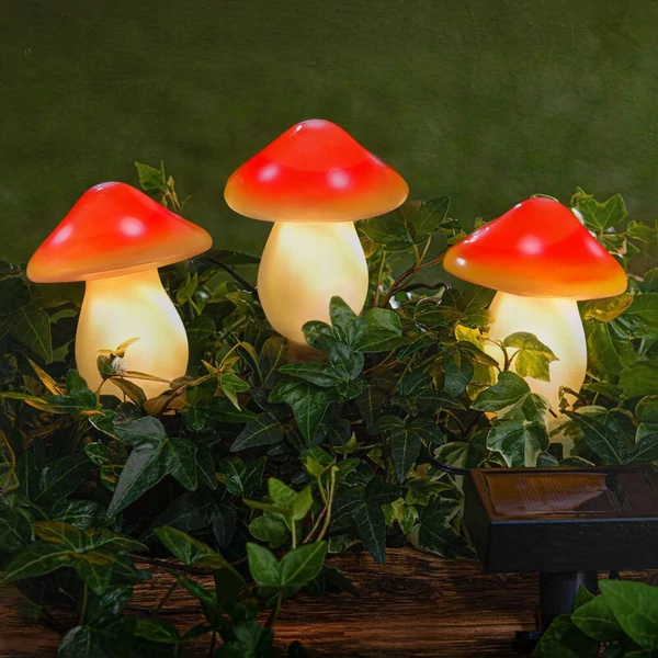 Kép 2/2 - LED Szolár Napelemes Dekor Gomba