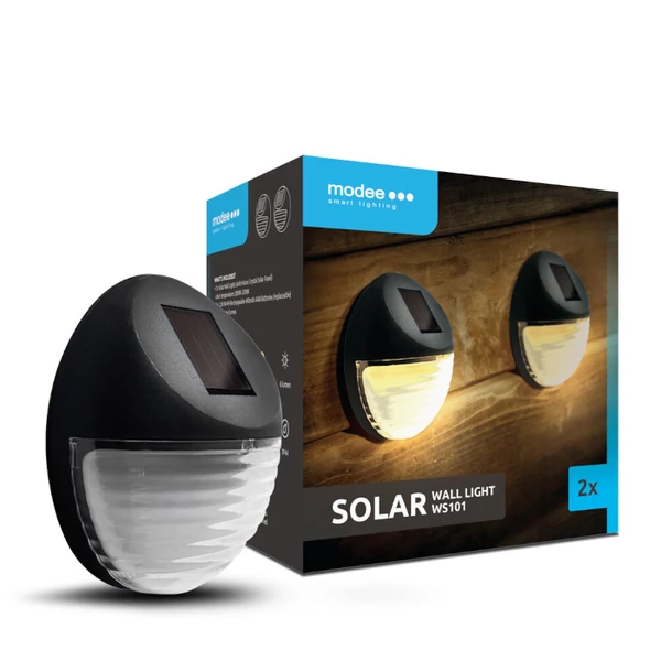 Kép 1/2 - LED Szolár fali lámpa WS101 (2db/doboz)