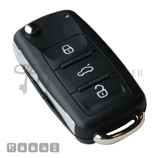 Kép 1/2 - VW 3 gombos ÚJ KOMPLETT 7N,5N,1T,7H,AA HU66R09 (Silca)