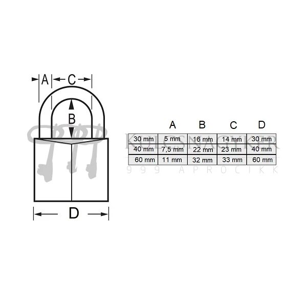 Kép 2/2 - Masterlock 140 EURQ 40 MM 4 azonos lakat