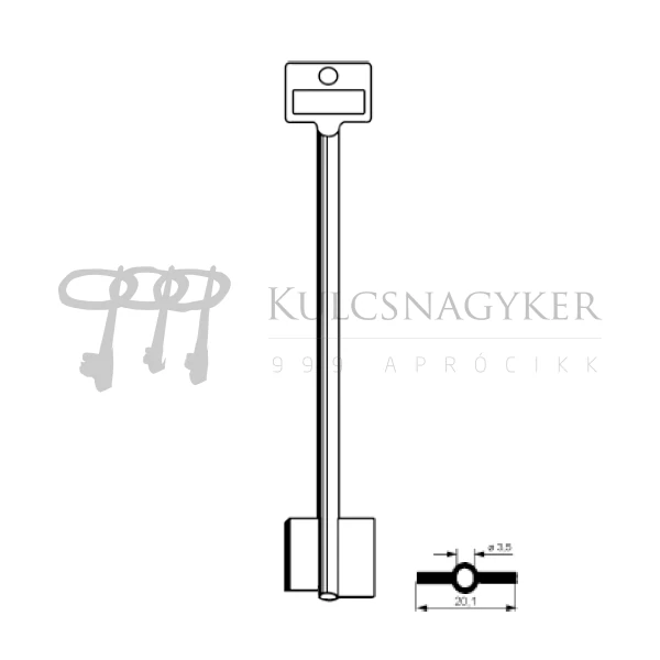 Kép 1/2 - MAUER 88806/0001 150mm 18,1/3,6  L:88805/0001 Pkulcs
