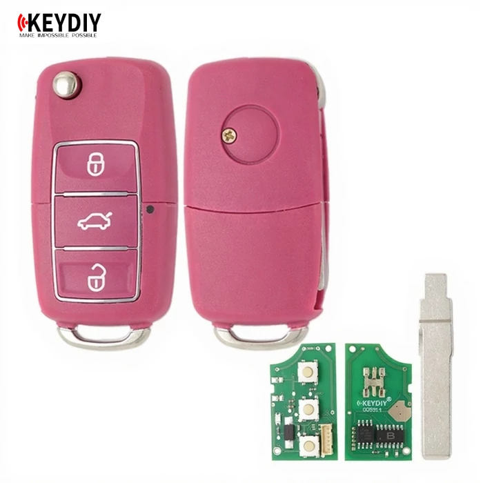KEYDIY B01-3 távirányító, 3 gombos, PINK