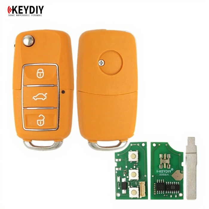 KEYDIY B01-3 távirányító, 3 gombos, NARANCS