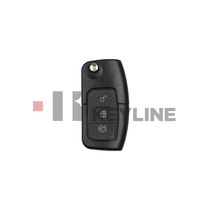 FORD "banán" bicskakulcs 433MHz KOMPLETT HU101-es bicskaalsóval FRD005 CHIP NÉLKÜL (KEYLINE)
