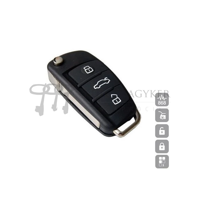 AUDI 3 GOMBOS A6 2004-2011, Q7 2007-2015  ID8E 868MHZ