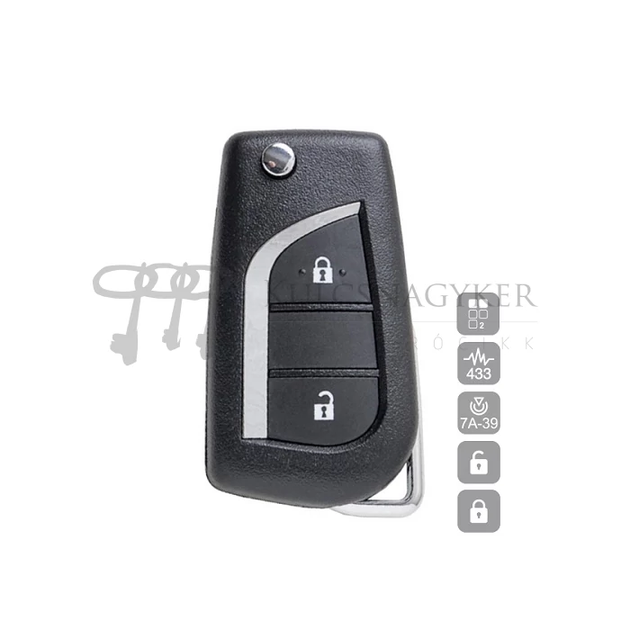 CITROEN C1, PEUGEOT 108, TOYOTA AYGO, 2 GOMBOS BICSKA 433MHZ ID7A TOY49R25 (SILCA)