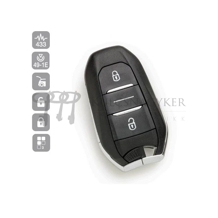 CITROEN C4, JUMPY, VIVARO, 508,5008,3008, EXPERT, 3 GOMBOS KEYLESS GO VA-P36 (SILCA)