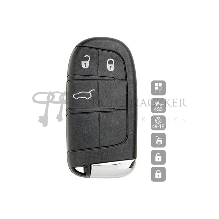 FIAT TÁV. 3 gombos 500X,RENEGADADE KEYLESS SIP22P36 (Silca)