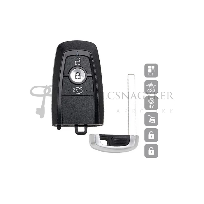 FORD GALAXY,MONDEO,MUSTANG, S-MAX, 3 GOMBOS ID47 KEYLESS GO HU101AP05 (SILCA)