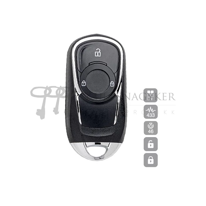 OPEL ASTRA, INSIGNIA, MOKKA, 2 GOMBOS KEYLESS GO ID46 HU100P30 (SILCA)