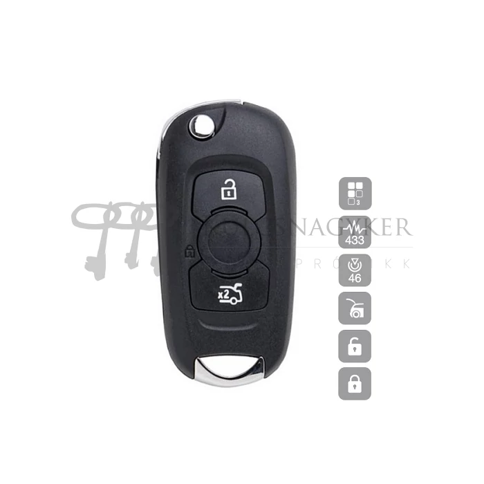 OPEL ASTRA K  3 gombos Bicskakulcs KOMPLETT HU100R23 (Silca)