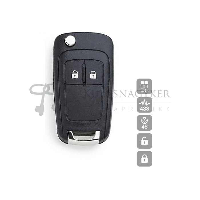 OPEL TÁV Corsa-D MERIVA-B 433MHZ ID46 PCF7941