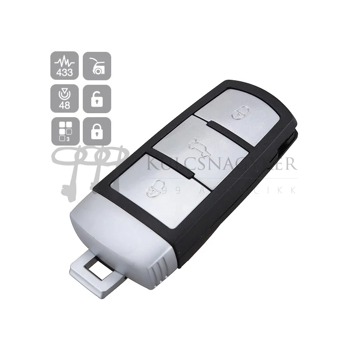 VW PASSAT 2008+ 3 GOMBOS ID48 433MHz