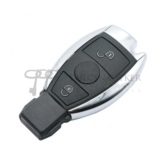 MERCEDES 2 gombos távirányítóház CHROME
