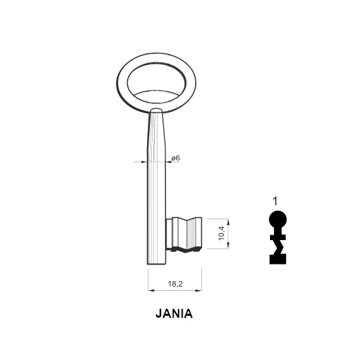 JANIA 01-es készkulcs