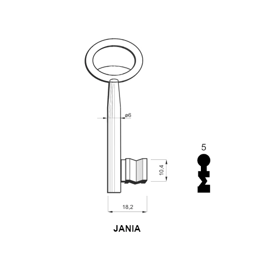 JANIA 05-ös készkulcs
