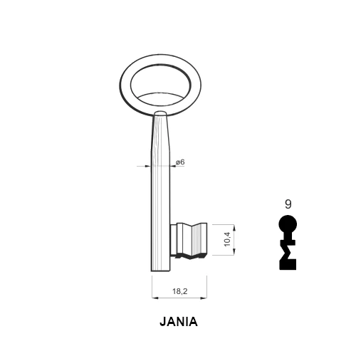 JANIA 09-es készkulcs