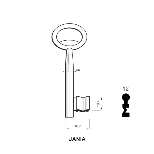 JANIA 12-es készkulcs