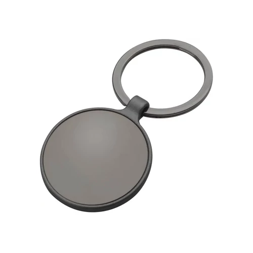Kulcstartó - Kör alakú, szürke (K-2611)