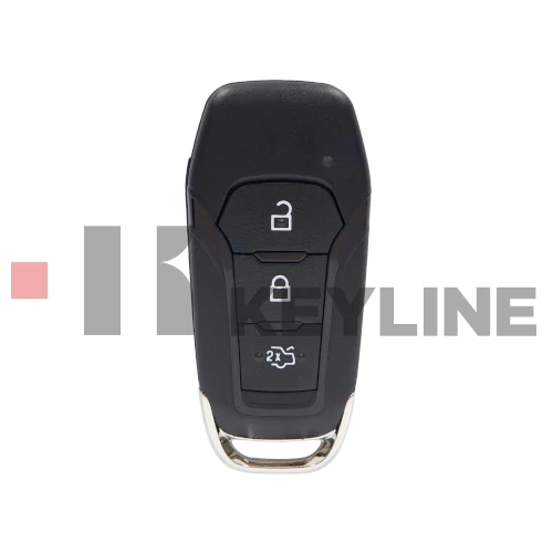 FORD Fiesta, Focus, Mondeo 3 gombos komplett keyless kulcs HITAG PRO PCF7945P FRD001 (Keyline)