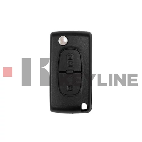 CITROEN, PEUGEOT 2 gombos komplett bicskakulcs PCF7961 PSA002 (Keyline)