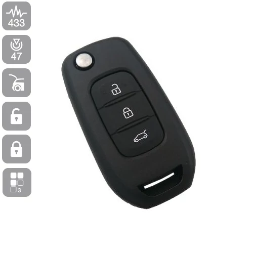 DACIA 3 gombos  ÚJ 433Mhz ID47 Duster