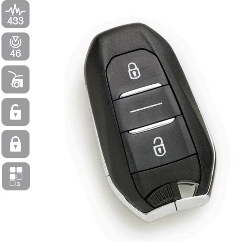 CITROEN C4,DS5,308,508, 3 GOMBOS KEYLESS GO ID46 VA-P25 (SILCA)