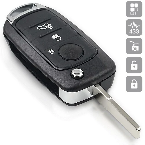 FIAT 3 gombos bicska (SIP22) 500X,TIPO,EGEA 433MHZ HITAG AES ID48 MQB