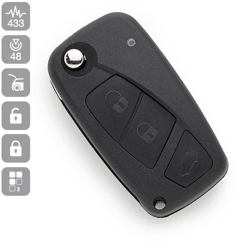 FIAT 3 gombos BICSKAKULCS (SIP22) 433MHZ ID48