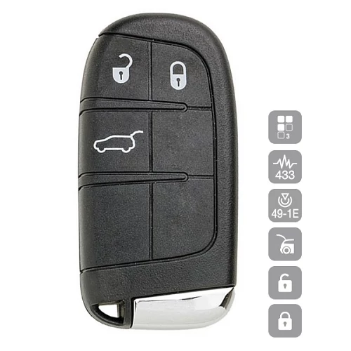 FIAT TÁV. 3 gombos 500X,RENEGADADE KEYLESS SIP22P36 (Silca)